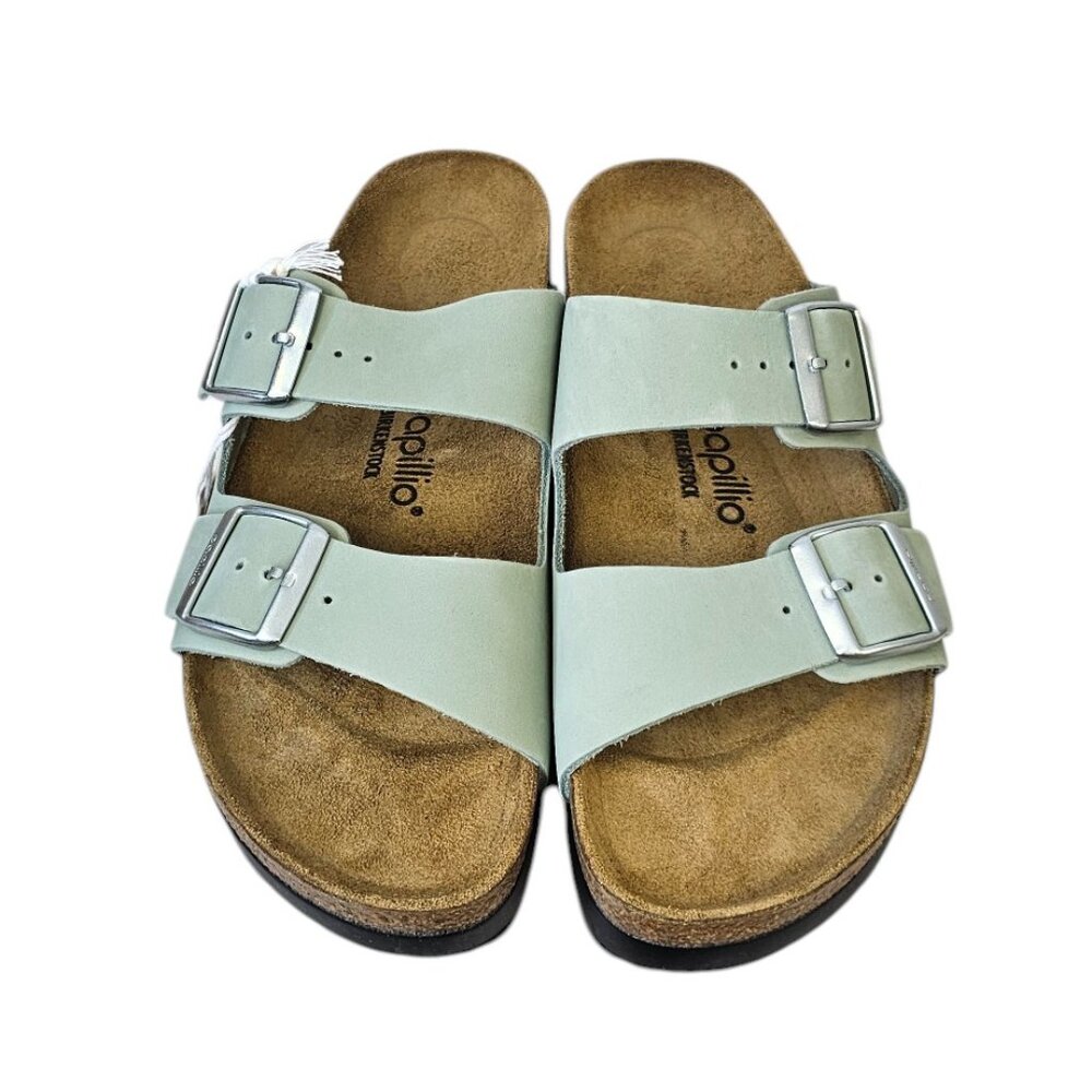 Papillio Birkenstock Womens Arizona Platform Sandals, Pure Sage, Buckle, 39/8 - Picture 3 of 6